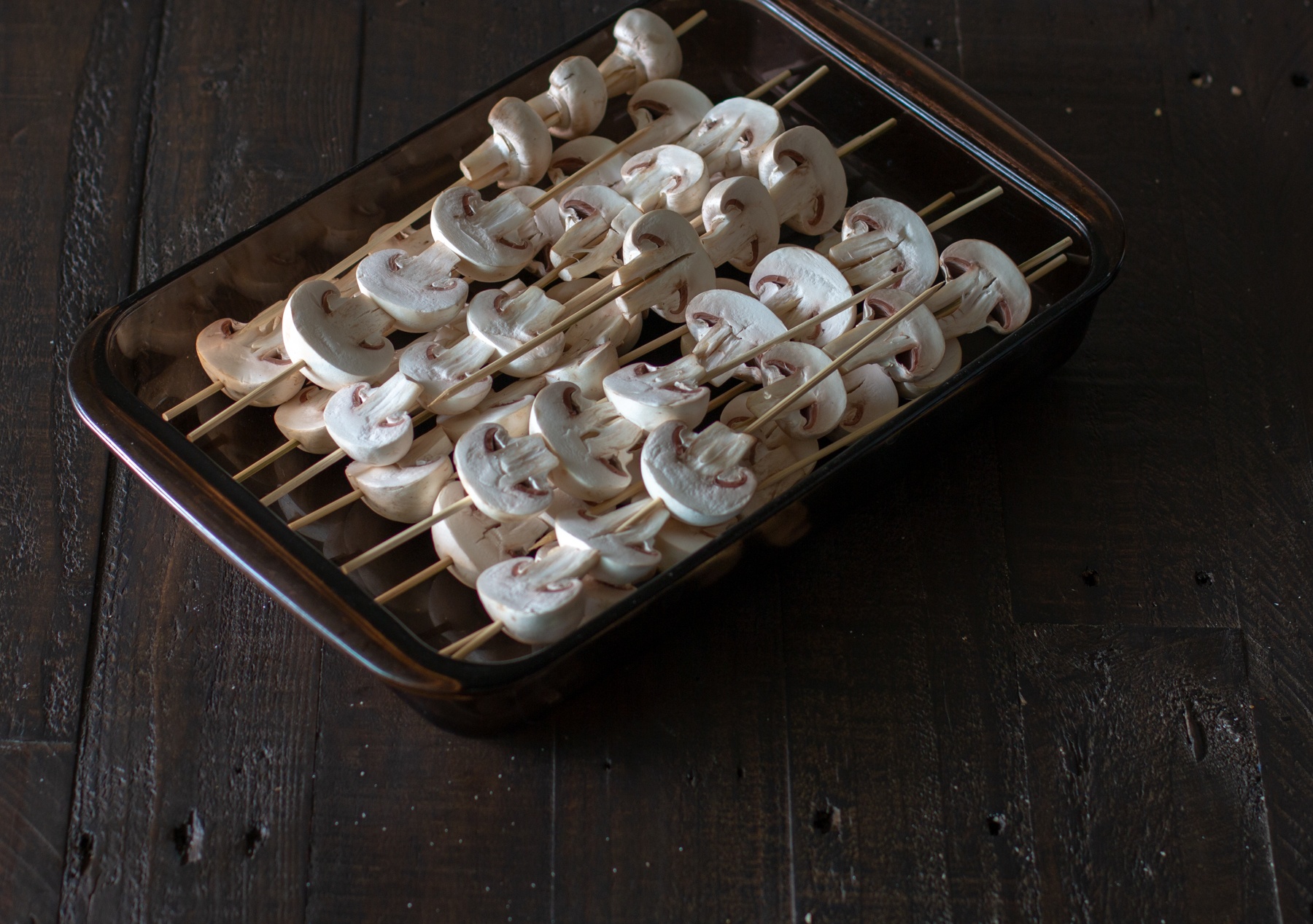 Balsamic Garlic Marinated Mushroom Skewers